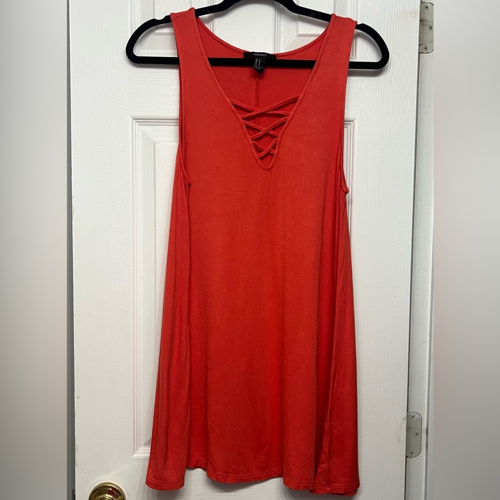 Forever 21 Coral Sleeveless Top